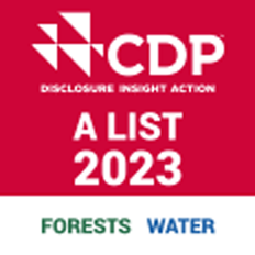 Certified on the CDP 2023 Forests and Water Security A List